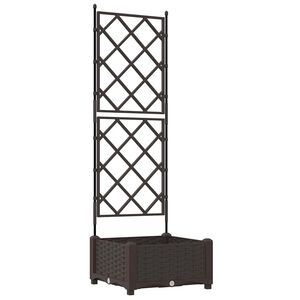 vidaXL Plantenbak Bruin 40 x 40 x 125,5 cm PP