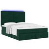vidaXL Ottoman bed met matrassen en LED's 140x200cm fluweel