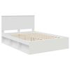 vidaXL Bedframe met hoofdeinde Wit 160 x 200 cm Massief grenenhout