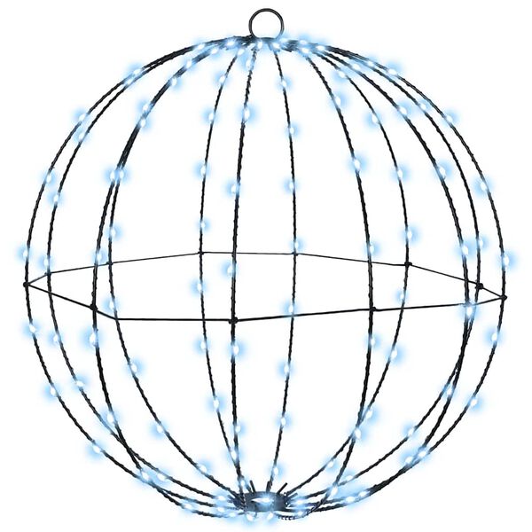 vidaXL Bal met 160 LED Koudwit 50,5 x 50,5 x 52 cm Metaal