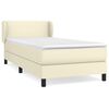 vidaXL Boxspring met matras kunstleer cr&egrave;mekleurig 100x200 cm