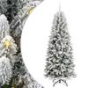 vidaXL Kunstkerstboom Wit 210 cm PVC en Plastic en Staal en PE