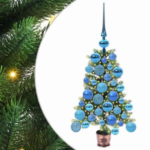 vidaXL Kerstboom met 150 LED met standaard Groen 65 cm PE