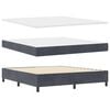 vidaXL Boxspringbed met matras Donkergrijs 200 x 180 cm Polyester
