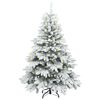 vidaXL Kunstkerstboom met 150 LED met standaard Wit 150 cm PE en PVC