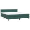 vidaXL Boxspring met matras en LED fluweel donkergroen 200x210 cm