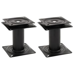 vidaXL Bootstoelpoten 2 st met 360&deg; draaiplateau staal