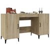 vidaXL Bureau 140x50x75 cm bewerkt hout sonoma eikenkleurig