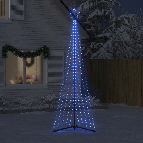 vidaXL LED-kerstboom 495 LEDs 300,5 cm blauw