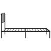 vidaXL Bedframe met hoofdbord metaal zwart 107x203 cm