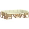 vidaXL Buiten bankenset 10 pcs Wit en cr&egrave;mekleurig 59 x 59 x 37 cm