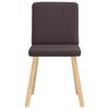 vidaXL Eetkamerstoelen 4 st stof donkerbruin