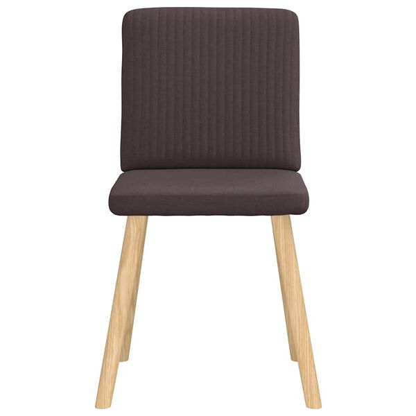 vidaXL Eetkamerstoelen 4 st stof donkerbruin