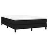 vidaXL Boxspring bed stof zwart 140x190 cm