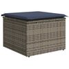 vidaXL 7-delige Loungeset met kussens poly rattan acacia zwart