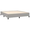 vidaXL Boxspring met matras stof lichtgrijs 160x200 cm
