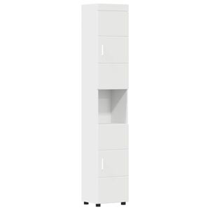 vidaXL Badkamerkastenset TULUM Wit 37 x 31,5 x 203 cm Bewerkt hout