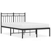 vidaXL Bedframe met hoofdbord metaal zwart 120x200 cm