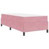 vidaXL Bedframe met matras Roze 90 x 200 cm Stof