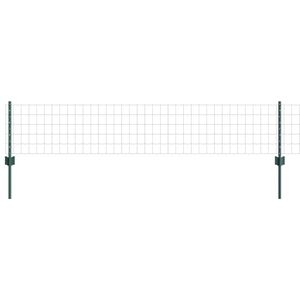 vidaXL Euro-hek met palen 10 x 0,4 m PVC-Coated Staal Groen Mesh