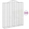vidaXL Schanskorven 20 st gewelfd 200x50x220/240 cm ijzer