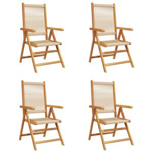 vidaXL Tuinstoelen 4 st verstelbaar massief acaciahout beige