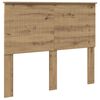 vidaXL Hoofdbord met hoofdeinde Artisan Eiken 135 cm Bewerkt hout
