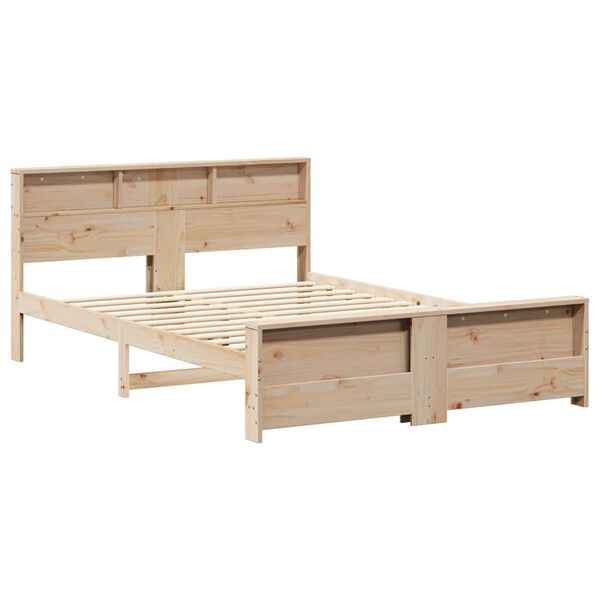 vidaXL Bedframe met hoofdeinde Bruin 150 x 200 cm Bewerkt hout