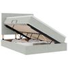 vidaXL Opslag bed met matras Lichtgrijs 140 x 190 cm Fluweel