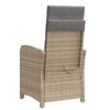vidaXL 3-delige Bistroset met kussens poly rattan gemengd beige