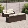 vidaXL Tuin Sofa Set Bruin 55 x 55 x 37 cm poly rattan
