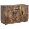 vidaXL Dressoir met lade Gerookt eiken 89 x 34,5 x 57 cm Bewerkt hout
