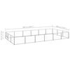 vidaXL Hondenkennel 18 m&sup2; staal zilverkleurig