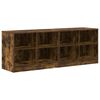vidaXL Bed kast 2 pcs Gerookt eiken 66 x 33 x 48 cm Bewerkt hout