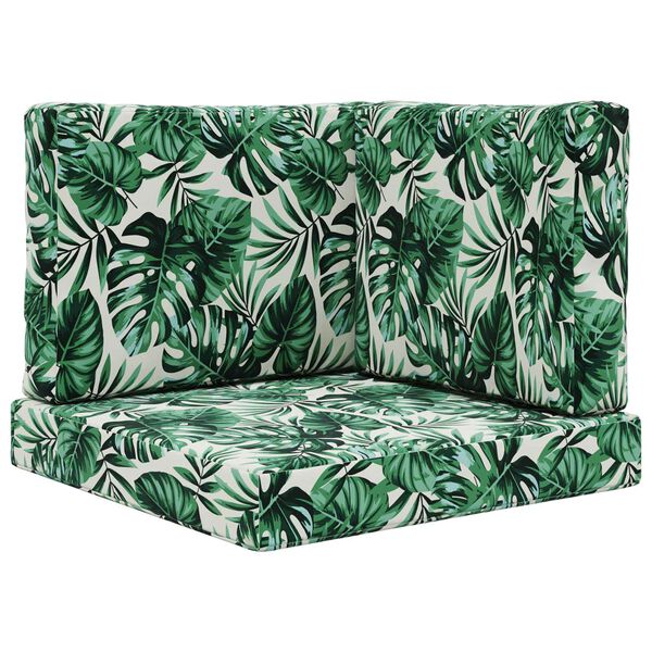 vidaXL Buiten bankkussen 3 pcs Bladpatroon Polyester