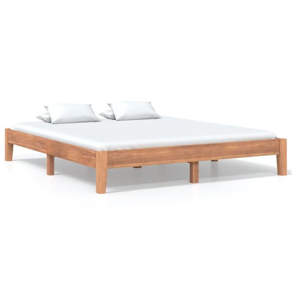 vidaXL Bedframe massief teakhout 180x200 cm