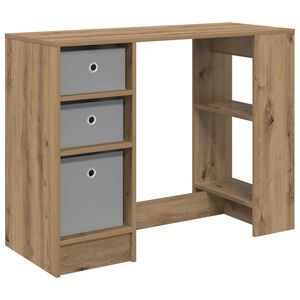 vidaXL Bureau Artisan Eiken 100 x 40 x 75 cm Bewerkt hout