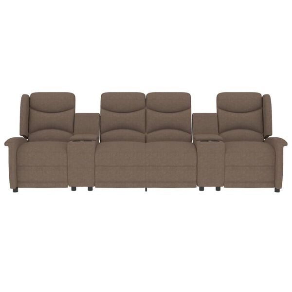 vidaXL Massagestoel 4-zits verstelbaar met bekerhouder taupe