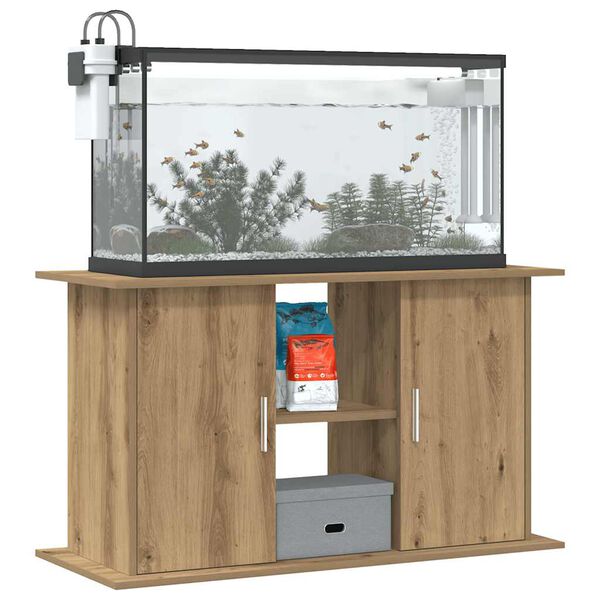 vidaXL Aquariumstandaard Artisan Eikenhout 101x41x58 cm Bewerkt Hout