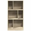 vidaXL Boekenkast 57x28,5x107,5 cm bewerkt hout sonoma eikenkleurig