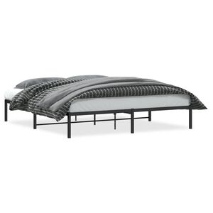 vidaXL Bedframe metaal zwart 180x200 cm