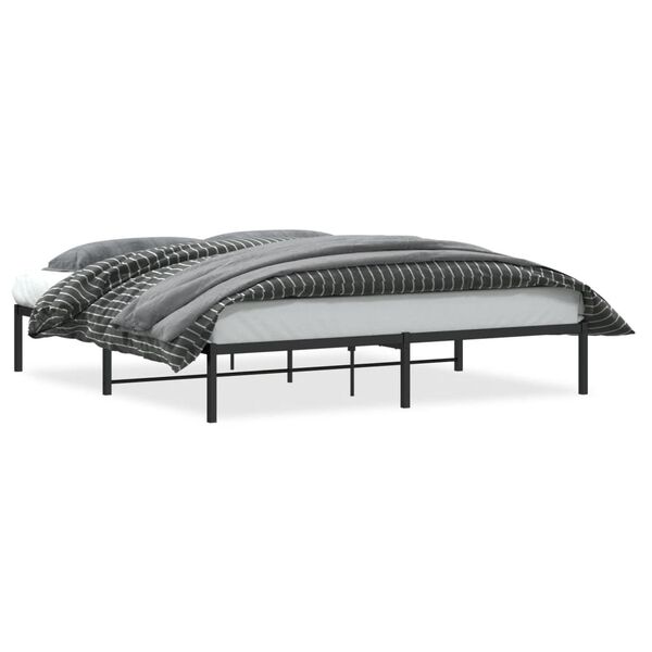 vidaXL Bedframe metaal zwart 180x200 cm
