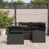 vidaXL Tuin Sofa Set met kussen 5 pcs Zwart
