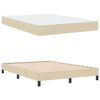 vidaXL Boxspringbed met matras Cr&egrave;me 140 x 190 cm Stof