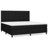 vidaXL Boxspring met matras stof zwart 200x200 cm