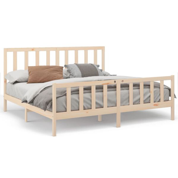 vidaXL Bedframe zonder matras massief grenenhout 180x200 cm