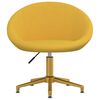 vidaXL Eetkamerstoelen 6 st fluweel geel