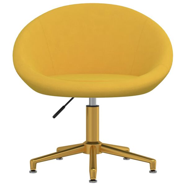 vidaXL Eetkamerstoelen 6 st fluweel geel