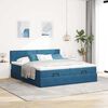 vidaXL Ottoman bed met matrassen 180x200cm fluweel donkerblauw