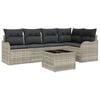 vidaXL Tuin Sofa Set 6 st Lichtgrijs poly rattan